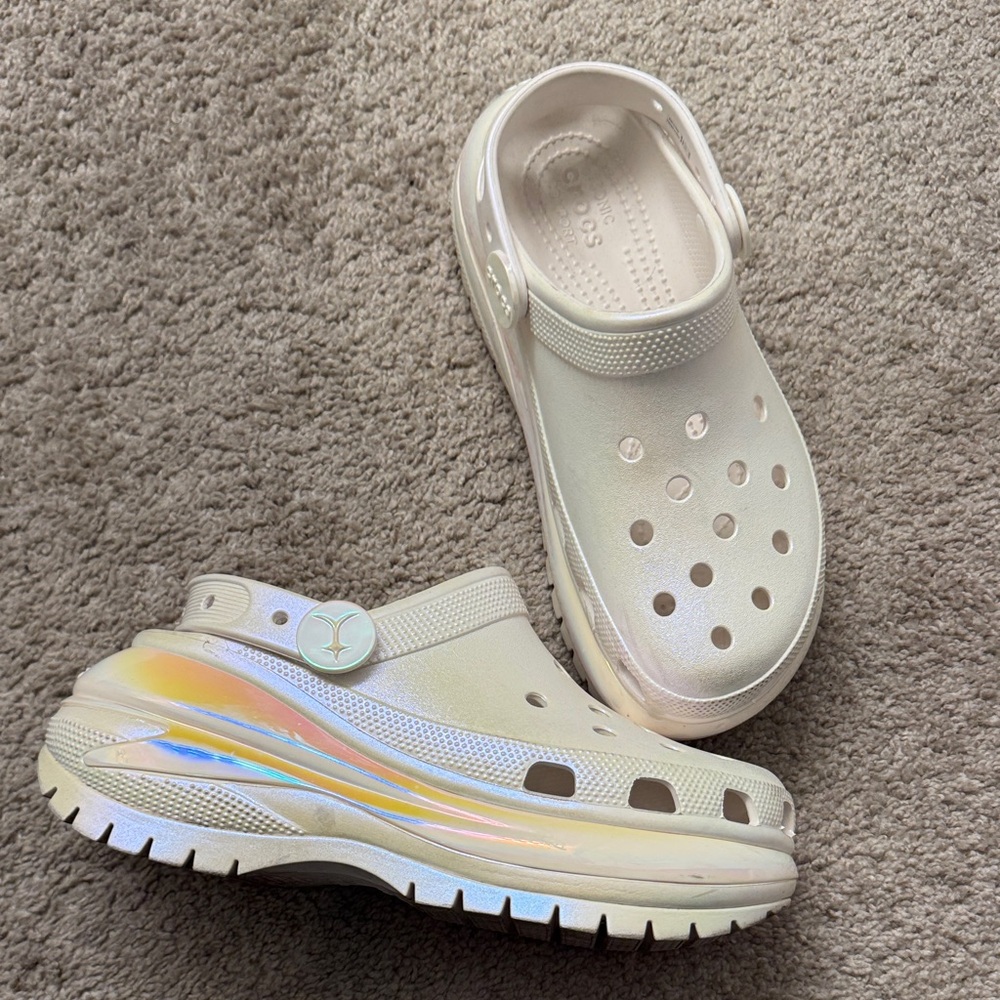 NAS x CROCS iridescent with Iridescent Detail